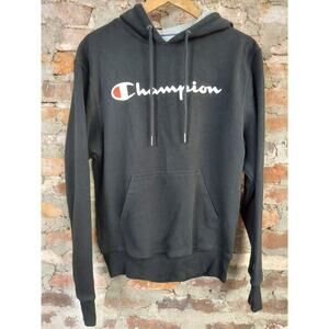 Champion Sweatshirt Mens Sz S Hoodie Black Small i